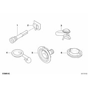 BMW Cover Grommet Interior Mirror - Genuine BMW 61136919407