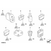 BMW Rear Heatable Seat Switch - Genuine BMW 61316988957
