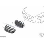 BMW Grille Chrome Right - Genuine BMW 51137179656