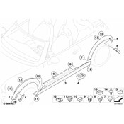 MINI Wheel Arch Molding - Genuine MINI 51777216072