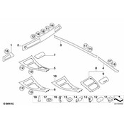 BMW Cover Centre Console (Diamond Black) - Genuine BMW 51166982643