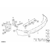 BMW Mount Bumper Rear Right - Genuine BMW 51127158446
