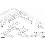 BMW Trim Centre Console Aluminium Front (Glacier Silver) - Genuine BMW 51169145147