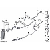 BMW Bracket Oil Cooler Line - Genuine BMW 17227594466