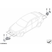 BMW Ultrasonic-Sensor (Damastrot) - Genuine BMW 66209233042
