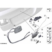 BMW Deck Lid Release Cable - Genuine BMW 51247238463