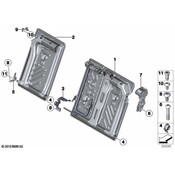 BMW Seat Back Frame - Genuine BMW 52207235435
