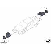 BMW Ultrasonic-Sensor (Tasman) - Genuine BMW 66209233046
