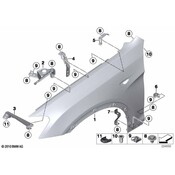 BMW Fender Bracket - Genuine BMW 41007267113