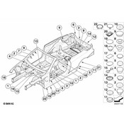 BMW Cover Floor Panel Rear (Loch D=55-8mm) - Genuine BMW 51717191207