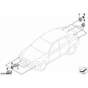 BMW Ultrasonic-Sensor (Bluewater) - Genuine BMW 66207970055