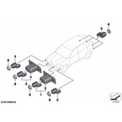 BMW Ultrasonic-Sensor (PlatinGrey) - Genuine BMW 66209142199