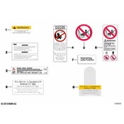 BMW Air Bag Information Label - Genuine BMW 07149384060