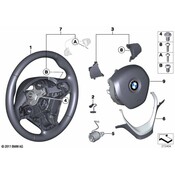 BMW CoverSteer.Wheel Black-Chrome Pearlglos - Genuine BMW 32306854776
