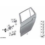 BMW Hinge Rear Door Upper Left - Genuine BMW 41527284545