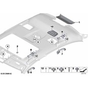 BMW Handle Rear Left (Everest Grey) - Genuine BMW 51167300413