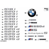 BMW Model Designation Lettering Side (Modern Line) - Genuine BMW 51147294499