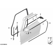 Mini Door Mirror Trim Ring - Genuine Mini 51337299987