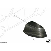 BMW Exterior Mirror Cap Carbon Left (M Performance) - Genuine BMW 51162211905