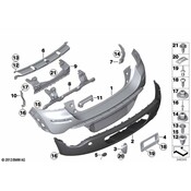 MINI License Plate Bracket - Genuine MINI 51139800797