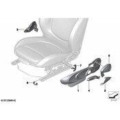 Mini Seat Frame Trim Panel - Genuine Mini 52107341636