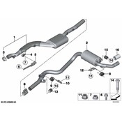 BMW Exhaust Tail Pipe Tip - Genuine BMW 18307610636