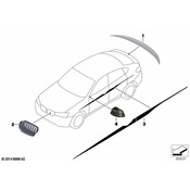BMW Exterior Mirror Cap Carbon Right (M Performance) - Genuine BMW 51162337580