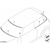 Mini Liftgate Reveal Molding - Genuine Mini 51137302545