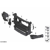 BMW Air Duct Radiator Grille Right - Genuine BMW 51747324140