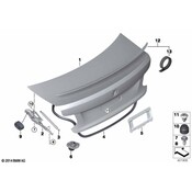 BMW Left Trunk Lid Hinge - Genuine BMW 41007373847