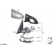 BMW Door Mirror Housing - Genuine BMW 51168060322