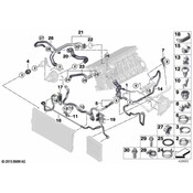BMW Engine Coolant Hose - Genuine BMW 17128614882