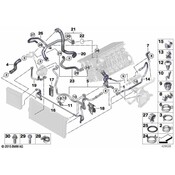 BMW Engine Coolant Recovery Tank Hose - Genuine BMW 17127605641