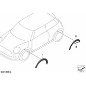 Mini Wheel Arch Molding - Genuine Mini 51777387889