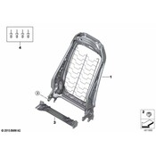 BMW Seat Back Frame - Genuine BMW 52107358299