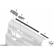 BMW Door Belt Molding - Genuine BMW 51427411592