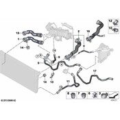 BMW Engine Coolant Recovery Tank Hose - Genuine BMW 17127809816