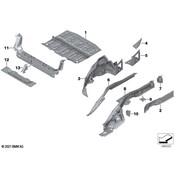 BMW Floor Baffle Plate - Genuine BMW 41117287136