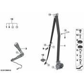 BMW Upper Belt Front Left (Venetobeige) - Genuine BMW 72117318347