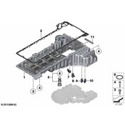 BMW Engine Oil Pan Acoustic Seal - Genuine BMW 11138655772