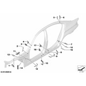 BMW Body A-Pillar Baffle Plate - Genuine BMW 41007457797