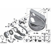 Mini Interior Door Handle Bezel Cap - Genuine Mini 51427380847