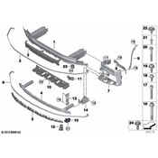 BMW Bumper Impact Bar Brace - Genuine BMW 51117368480