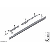 BMW Supporting Ledge Left - Genuine BMW 51777294887