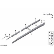 BMW Rocker Panel Molding Insulator - Genuine BMW 51777489805