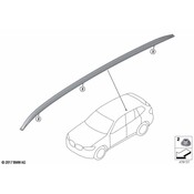 BMW Roof Luggage Carrier Side Rail - Genuine BMW 51137414349