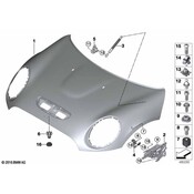 Mini Hood Lift Support - Genuine Mini 51237300567