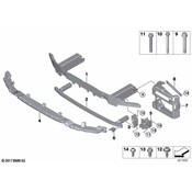 BMW Bumper Cover Support Rail Bracket - Genuine BMW 51117473458