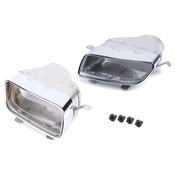 Volvo Chrome Exhaust Tip Bumper Trim Ring Kit - Genuine Volvo 31425017KT