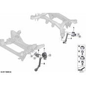 BMW Headlight Level Sensor Bracket - Genuine BMW 37146872107